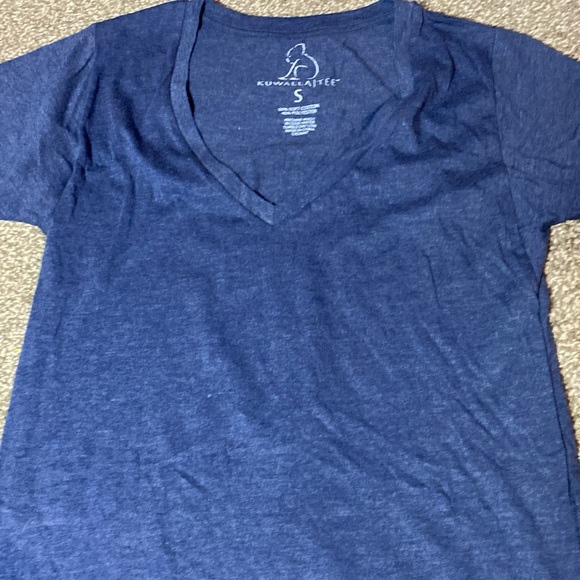 Three Kuwalla Tee women’s v-neck t-shirts navy/dark blue/light blue size small - Picture 5 of 10